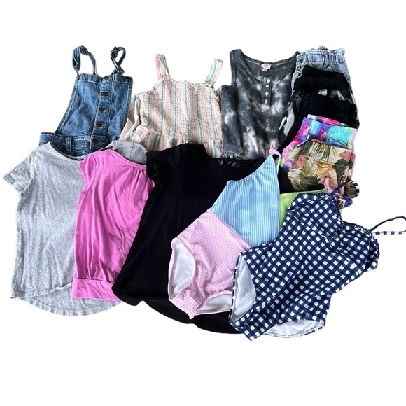 Back to School Bundle Cat & Jack Gap Art Class Old Navy Tops Shorts Rompers Med - Picture 1 of 5